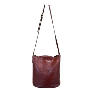 Land Leather Crossbody Bag Cognac Brown